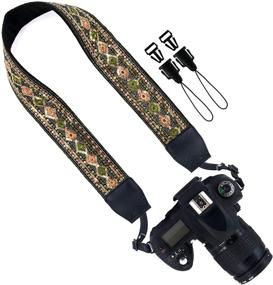 img 3 attached to Wolven Shiney Sequins Jacquard Weave Camera Neck Shoulder Strap Belt Compatible With All DSLR/SLR/Digital Camera (DC)/Instant Camera/Polaroid Etc