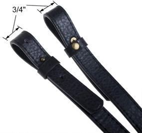 img 1 attached to TOPTIE 2PCS Adjustable Shoulder Bag Strap - Black PU Leather Replacement Purse Straps, 21-23 inches long