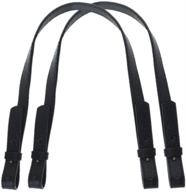 регулируемый плечевой ремень для сумки - черный заменяемый ремень из искусственной кожи toptie, длиной 21-23 дюйма, 2 штуки. логотип