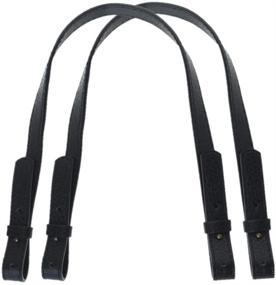 img 4 attached to TOPTIE 2PCS Adjustable Shoulder Bag Strap - Black PU Leather Replacement Purse Straps, 21-23 inches long