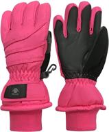 ❄️ top-rated n'ice caps kids thinsulate waterproof winter snow ski glove for optimal warmth and grip logo