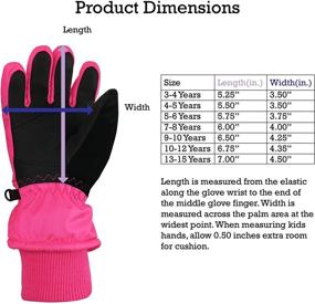 img 1 attached to ❄️ Высоко оцененные детские зимние водонепроницаемые перчатки N'Ice Caps Kids Thinsulate для оптимального тепла и сцепления со снегом