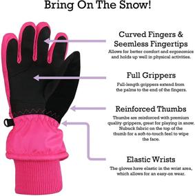 img 2 attached to ❄️ Высоко оцененные детские зимние водонепроницаемые перчатки N'Ice Caps Kids Thinsulate для оптимального тепла и сцепления со снегом