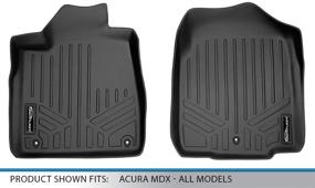 img 1 attached to 🚗 MAXLINER 1st Row Floor Mats Set Black for 2007-2013 Acura MDX - Premium Quality Liners