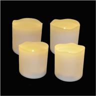 🕯️ flameless pillar candles: 4-pack led sets with timer for indoor/outdoor decoration, home party, wedding - battery operated логотип