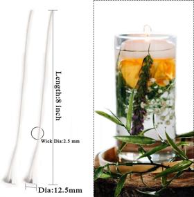 img 3 attached to 🕯️ EricX Light 100 Piece Natural Candle Wick, Low Smoke 8" Pre-Waxed, 100% Natural Cotton Core - Ideal for Candle Making and DIY