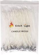 🕯️ ericx light 100 piece natural candle wick, low smoke 8" pre-waxed, 100% natural cotton core - ideal for candle making and diy logo