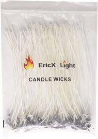 img 4 attached to 🕯️ EricX Light 100 Piece Natural Candle Wick, Low Smoke 8" Pre-Waxed, 100% Natural Cotton Core - Ideal for Candle Making and DIY