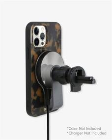 img 1 attached to 📱 Sonix Magnetic Phone Car Mount for iPhone 13 and iPhone 12 Series - Graphite, Compatible with MagSafe Cases, MagSafe Wireless Charger, and Hands-Free Vent Clip