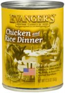 🐶 premium evangers classic chicken and rice dinner for dogs, 12 pack - 13oz cans (10118) - high-quality canine meal delight! logo