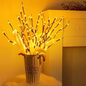 img 3 attached to 30-Inch 60 LED Lighted Twigs with USB Plug - Willow Branches Decorative Lights for Vase, Artificial Tree DIY Lights - Outdoors & Indoors - Romantic Home Decor