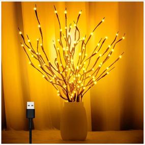 img 4 attached to 30-Inch 60 LED Lighted Twigs with USB Plug - Willow Branches Decorative Lights for Vase, Artificial Tree DIY Lights - Outdoors & Indoors - Romantic Home Decor