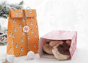 img 1 attached to 🎁 Christmas Gift Bags 12PCS - Kraft Paper Bags with Assorted Designs - Gift Wrapping Kit including Satin Ribbon, Jute Twine, Gift Tag Stickers - Perfect for Party Favors and Xmas Presents