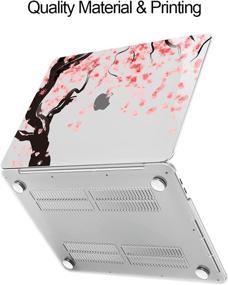 img 2 attached to MAITTAO MacBook Pro 13 Inch Case 2020 Release M1 A2338 A2289 A2251, Full-Body Protective Plastic Hard Shell Case + Laptop Sleeve Bag + Keyboard Cover + Dust Plug, Cherry Blossoms