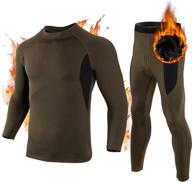 🏂 men's thermal compression fleece base layer set – ideal sportswear for cold weather: ski shirt & long johns logo