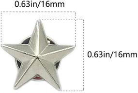 img 3 attached to 🌟 10-Piece Silver Star Badge Lapel Pins for Memorial Day, Veterans Day & 4th of July