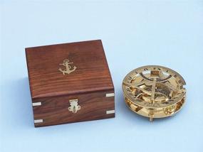 img 4 attached to Hampton Nautical Sundial Compass Rosewood