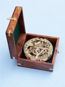 img 2 attached to Hampton Nautical Sundial Compass Rosewood