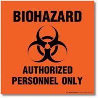 🚧 enhancing safety measures: biohazard authorized personnel decal sign for security logo