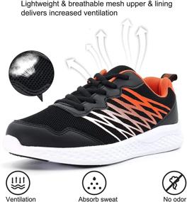 img 3 attached to 👟 Skywheel Спортивные беговые кроссовки: Легкая обувь для мальчиков для активного времяпровождения на улице.