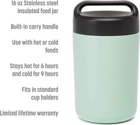 img 3 attached to 🍲 Goodful Vacuum Sealed Insulated Food Jar: 16 Oz Stainless Steel Thermos with Handle Lid - Keep Food Fresh and Hot!