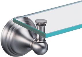 img 3 attached to Gatco 4366 Charlotte Glass Shelf: Elegant Satin Nickel Storage Solution