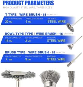 img 3 attached to 🔧 XMY 45-Piece Set of Buffing Wheels and Wire Brushes