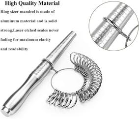 img 3 attached to 📏 Complete Ring Sizing Kit: Ring Multisizer, Mandrel Steel, Adjusters, Plastic Gauge, and 2 Polishing Sticks