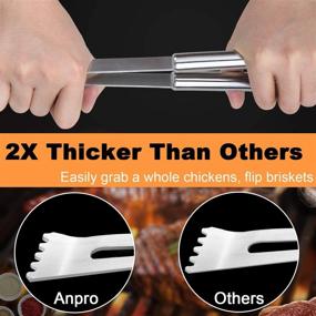 img 1 attached to Anpro Grilling Accessories Grill Kit- Complete BBQ Tool Set for Father's Day, Smoker, Camping, Kitchen - 21 Pieces