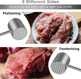 img 3 attached to 🥩 Enteenly Stainless Steel Double Sided Meat Tenderizer - Rustproof & Easy to Clean