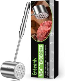 img 4 attached to 🥩 Enteenly Stainless Steel Double Sided Meat Tenderizer - Rustproof & Easy to Clean