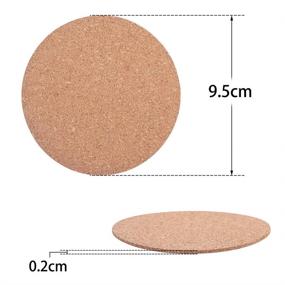 img 3 attached to 🧵 60-Pack 4-Inch Self-Adhesive Cork Rounds - Mini Cork Tiles Sheets for DIY Crafts, Coasters, and Wall Decor (0.08-Inch Thickness)