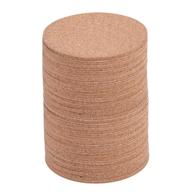 🧵 60-pack 4-inch self-adhesive cork rounds - mini cork tiles sheets for diy crafts, coasters, and wall decor (0.08-inch thickness) logo