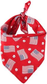 img 4 attached to TinaWood Washable Bandanas American Independence Dogs