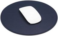 proelife premium cute round mouse pad mat waterproof pu leather 8 logo