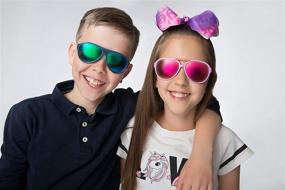 img 1 attached to 😎 Stylish Unisex Kids Aviator Sunglasses - Polarized Lenses, 100% UVA and UVB Protection - Retro Design for Maximum Comfort