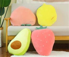 img 1 attached to 🍑 Skyseen Peach Shaped Pillow: Unique Creative Fruit Cushion and Vibrant Stuffed Plush Pillow (17.7")