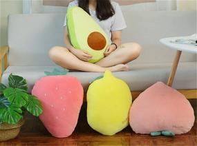 img 3 attached to 🍑 Skyseen Peach Shaped Pillow: Unique Creative Fruit Cushion and Vibrant Stuffed Plush Pillow (17.7")