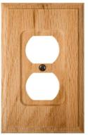 🔌 amerelle 4025d carson wallplate: light oak wood, 1-pack - 1 duplex outlet cover логотип