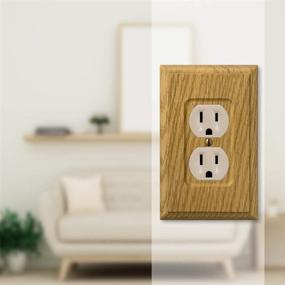 img 2 attached to 🔌 Amerelle 4025D Carson Wallplate: Light Oak Wood, 1-Pack - 1 Duplex Outlet Cover