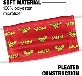 img 3 attached to 🦸 Wonder Woman Reusable Unisex Face Mask