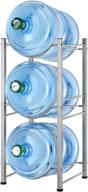 🚰 silver 3-tier water jug rack - water bottle holder & organizer for 5 gallon bottles logo