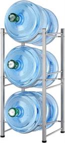 img 4 attached to 🚰 Silver 3-Tier Water Jug Rack - Water Bottle Holder & Organizer for 5 Gallon Bottles