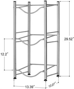 img 3 attached to 🚰 Silver 3-Tier Water Jug Rack - Water Bottle Holder & Organizer for 5 Gallon Bottles