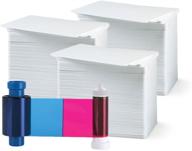 magicard ma300ymcko color ribbon with bodno premium cr80 30 mil pvc cards - 300 prints bundle logo