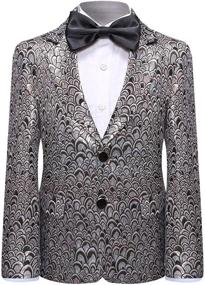 img 3 attached to Tuxedo Paisley Pieces Blazer Wedding Boys' Clothing for Suits & Sport Coats