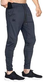 img 4 attached to 🩳 Comfortable and Functional: BROKIG Mens Lightweight Gym Jogger Pants with Zip Pocket