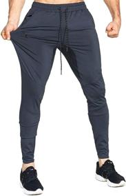 img 1 attached to 🩳 Comfortable and Functional: BROKIG Mens Lightweight Gym Jogger Pants with Zip Pocket