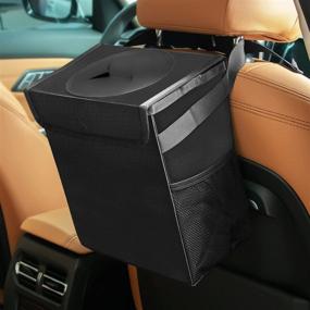 img 3 attached to 🚗 Leak-Proof Car Trash Can with Removable Lid - Waterproof Organizer & Garbage Bag for Road Trips - Must-Have Car Trash Bin - Perfect Gift