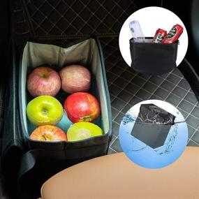 img 1 attached to 🚗 Leak-Proof Car Trash Can with Removable Lid - Waterproof Organizer & Garbage Bag for Road Trips - Must-Have Car Trash Bin - Perfect Gift